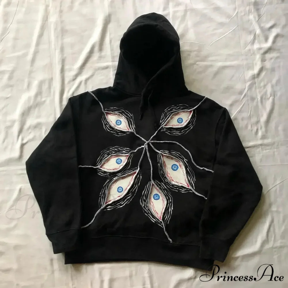 Eye Patch Main Road Hooded Sweatshirt black 1 / S hoodies-241228