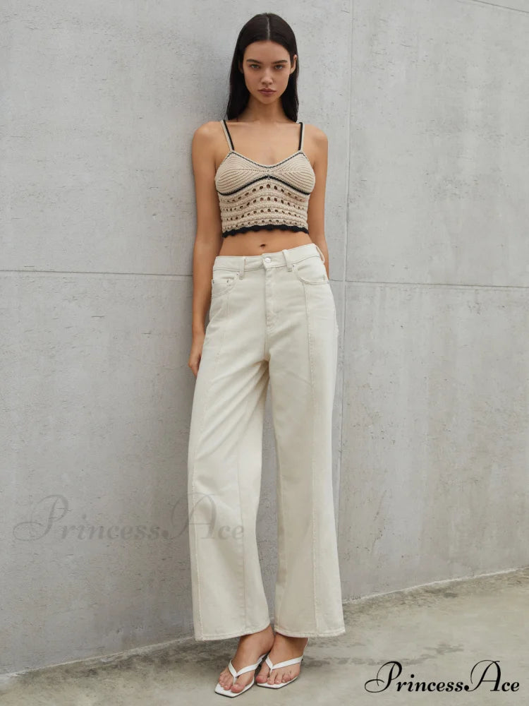Eyelet Crop Graceful Sweater Vest