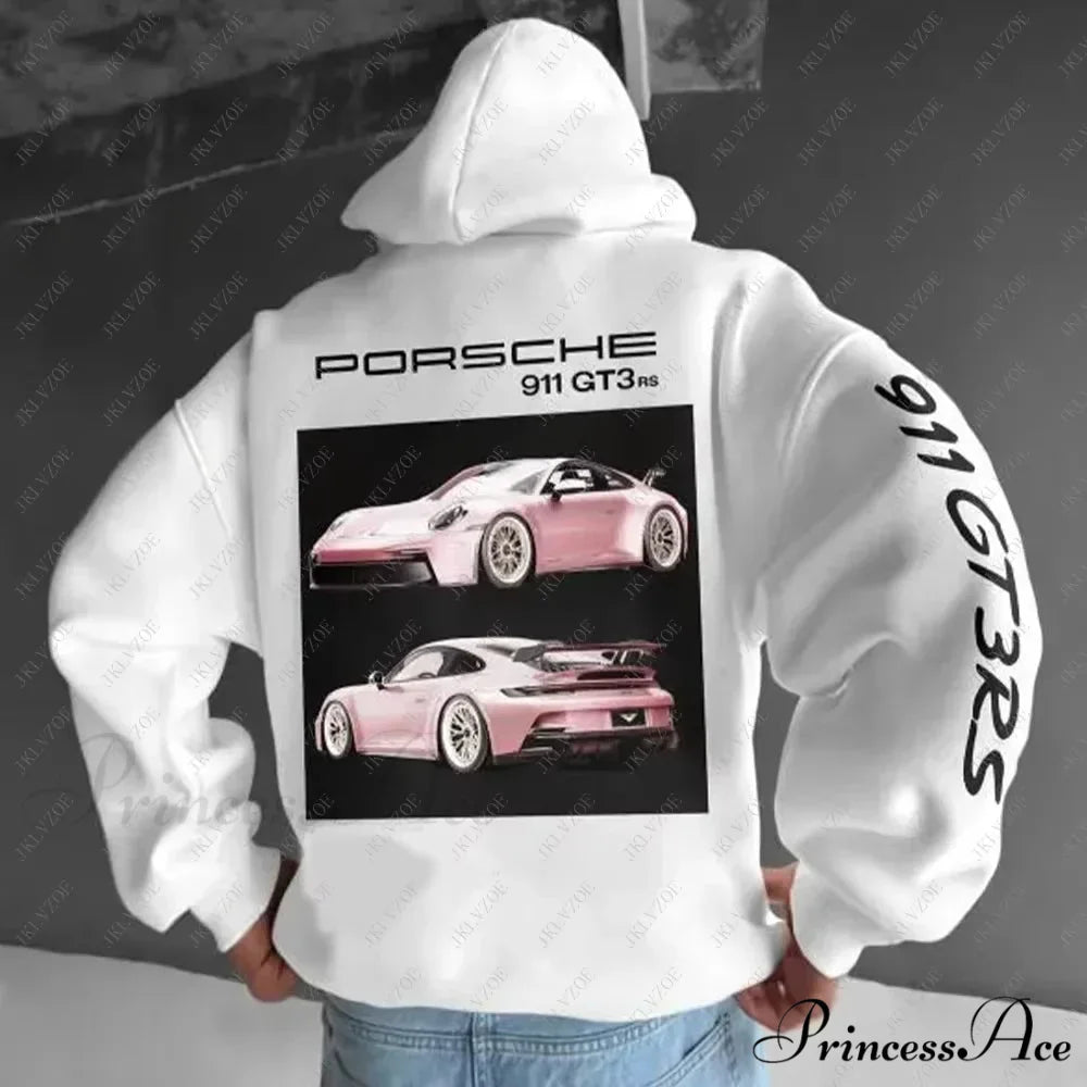 F1 Racing Large Hoodie white / S hoodies-241228