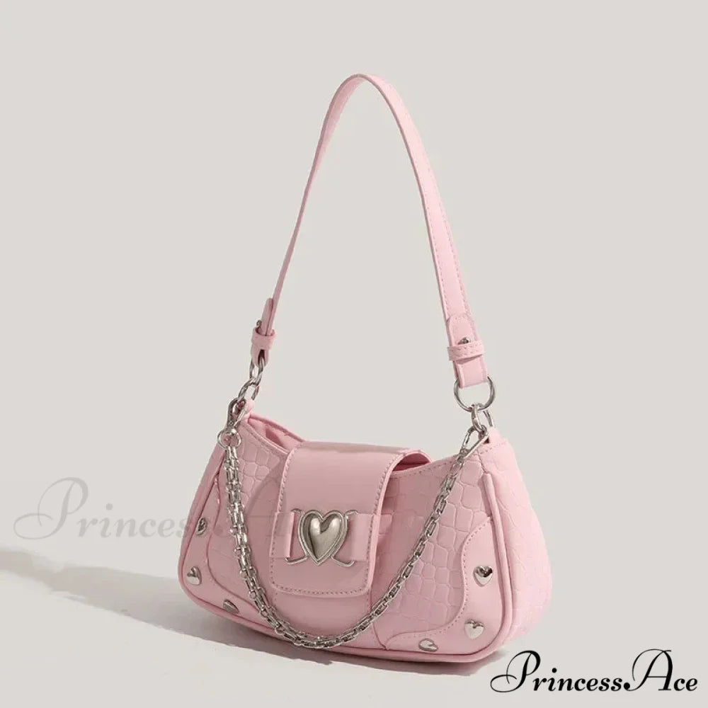 Fabric Celebrities Design 2000s Crossbody Pink(24x14x6cm) crossbody-250126