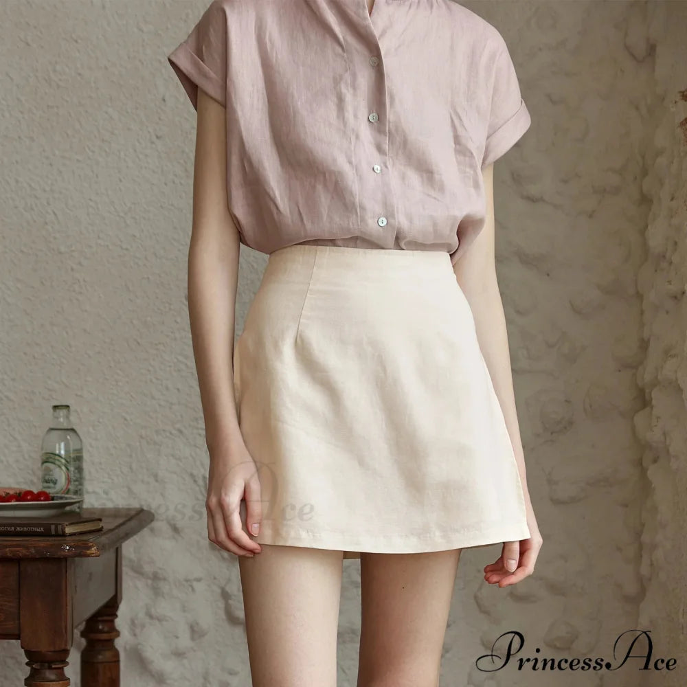 Fabric Double-Layer Separated Skirt skirts-250223