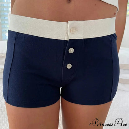 Fabric Pattern Button Sweatshort Dark Grey / S short-250223