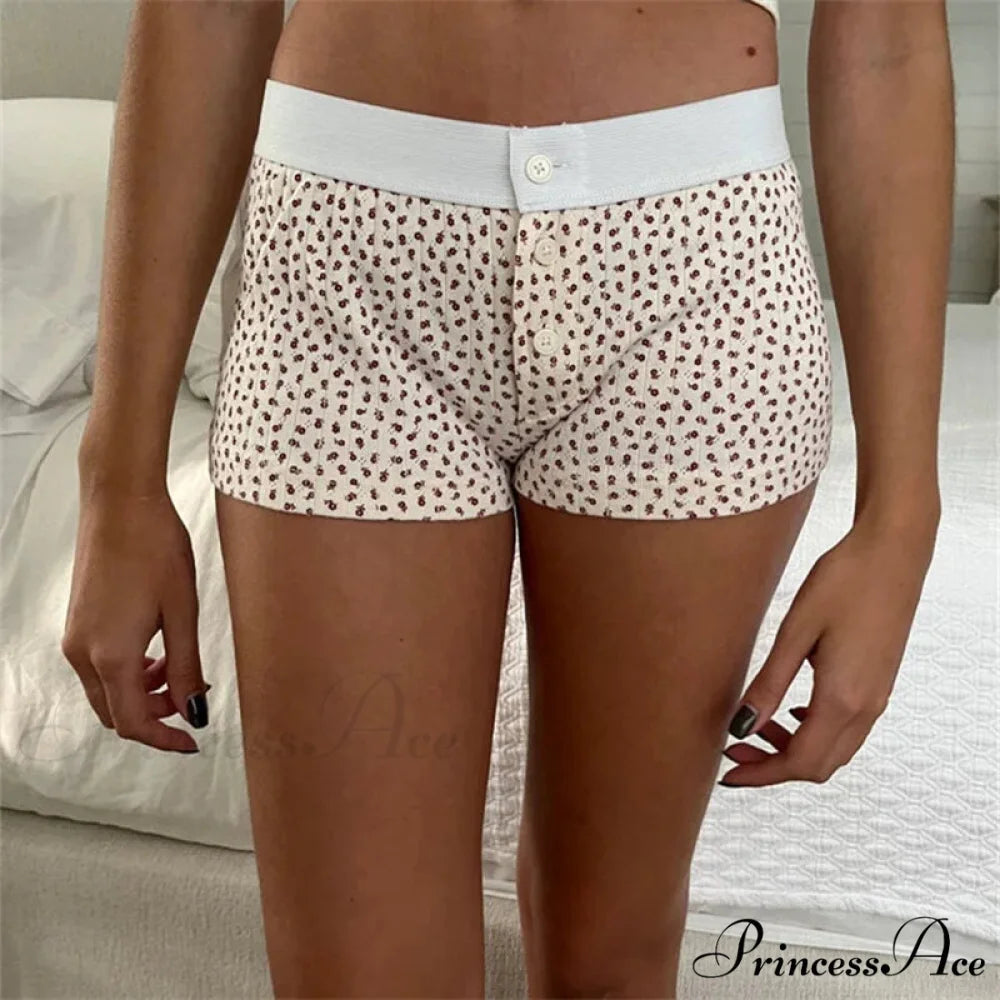 Fabric Pattern Button Sweatshort MULTI / S short-250223