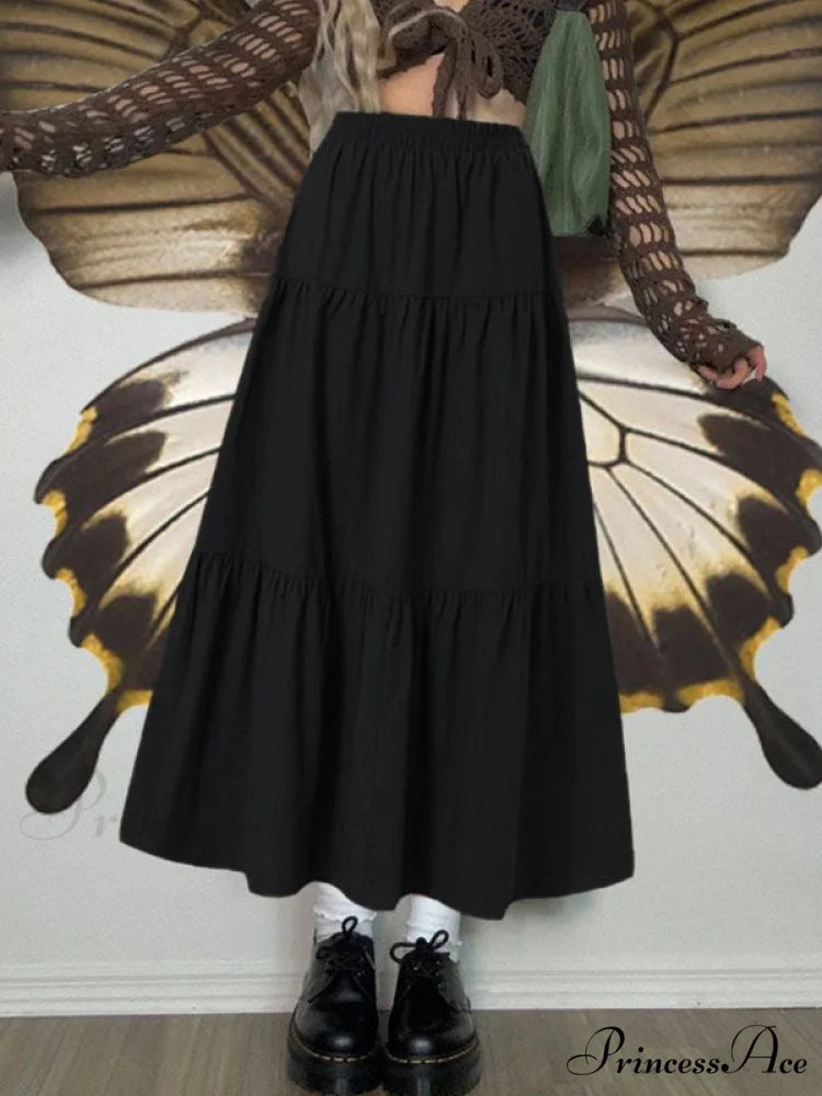 Fairy Star Print Trendy Crop Cami Top Black / S