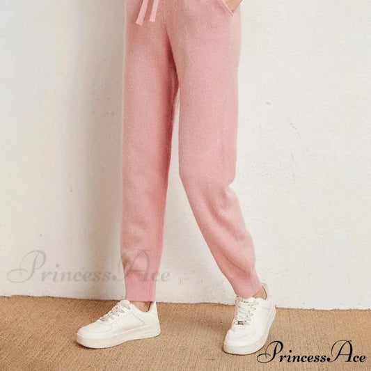 Fall New Solid Wide Pit Stripe Casual Knitted Wide-Legged Streetwear Pants