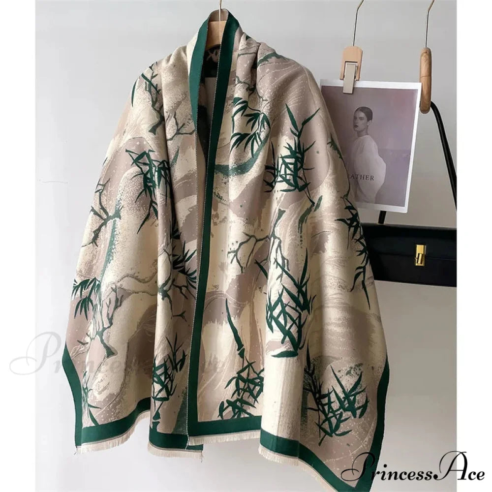 Fall Winter Cashmere Blanket Scarf black1 scarf-241228