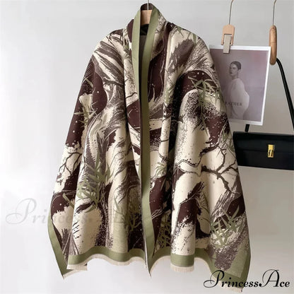 Fall Winter Cashmere Blanket Scarf black2 scarf-241228
