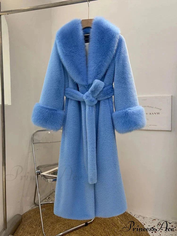 False Fur Fur Collar Baggy Cozy Overcoat overcoats-241228