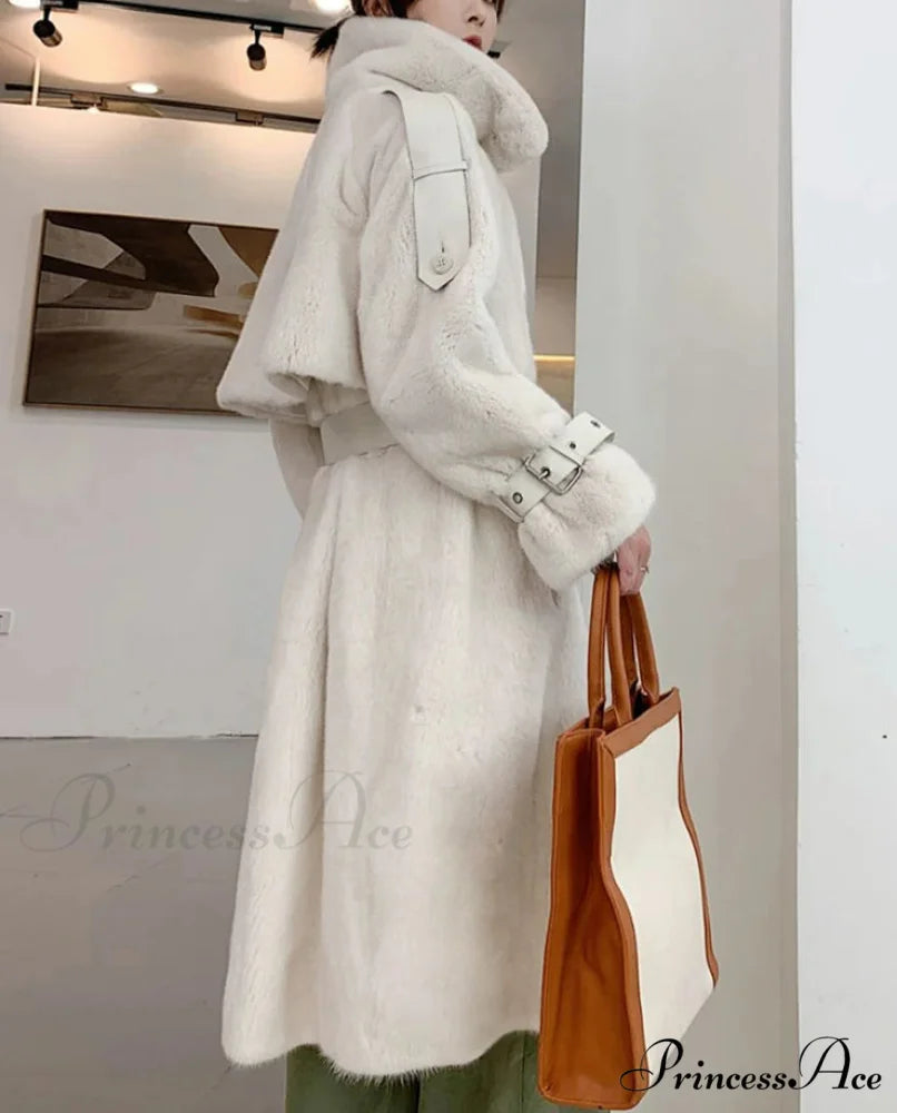 False Mink Fur Dense Winter Overcoat overcoats-241228