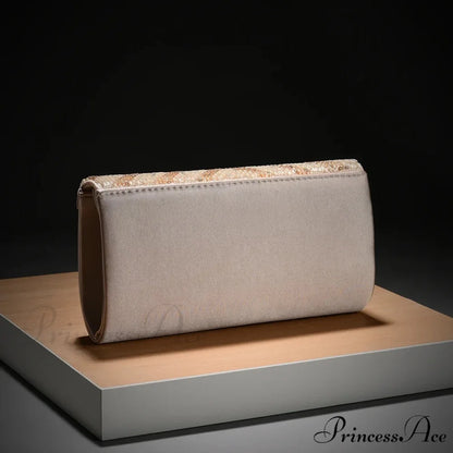 Famous Crystal Sparkling Single-Shoulder Clutch Bag 1466beige clutchbag-250126
