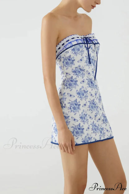 Fashion Bouquet Floral Charming Tube Short Dress