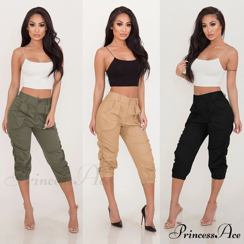 Fashion Casual Jogger Capris Pants