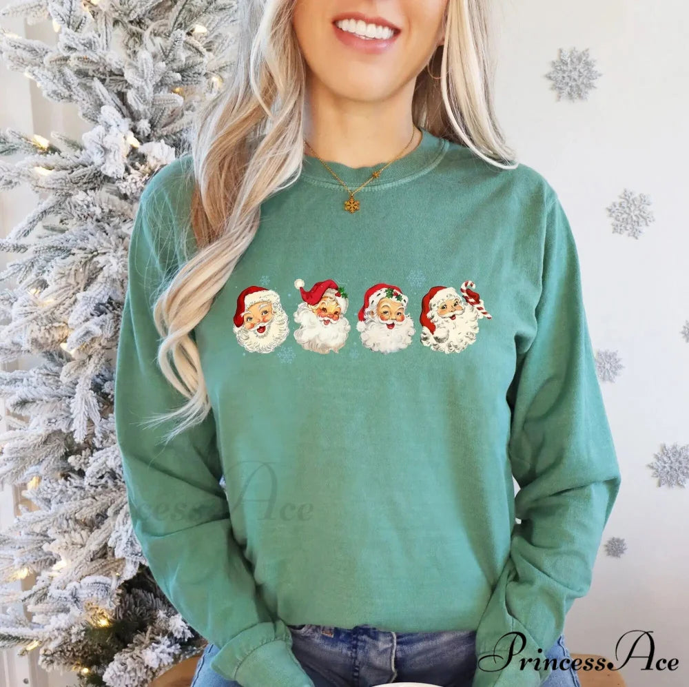 Fashion Classic Santa Kriss Kringle Stylish Sport Christmas Hoodie Green / S Christmas Hoodies-L