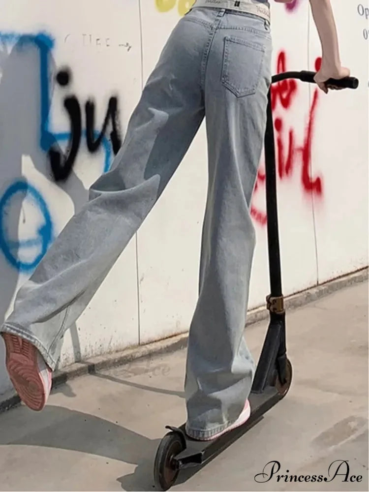 Fashion Clothes for Teenagers Y2k Aesthetic Clothing Women’s Slacks Vintage Harajuku Autumn Jean
