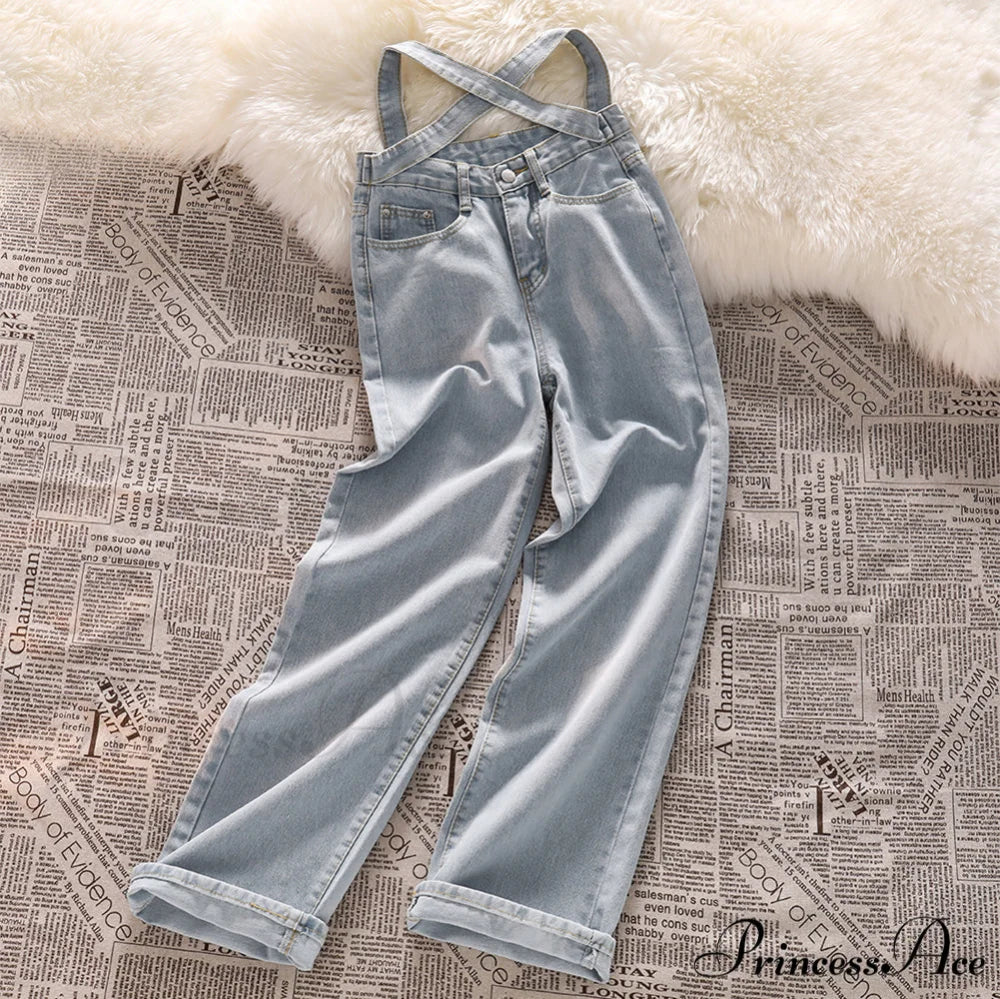 Fashion Cotton Cross Belt Jeans