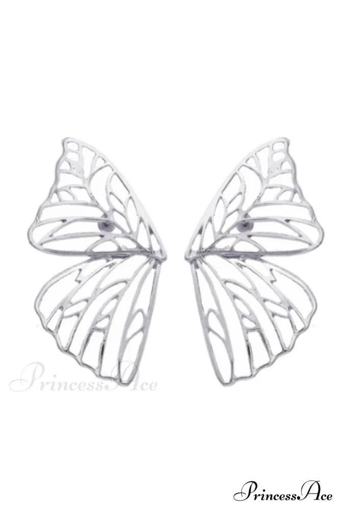 Fashion Elegant Wings Earrings Silver