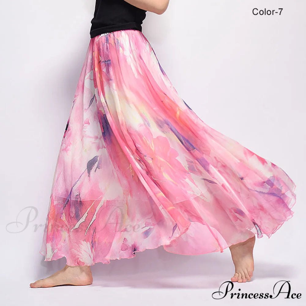 Fashion Florals Print Long Skirt