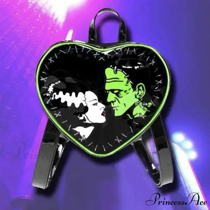 Fashion Gothic Y2k Heart Punk Mini Rock Grunge Crossbody Bag backpack1 / 29x27x9 cm