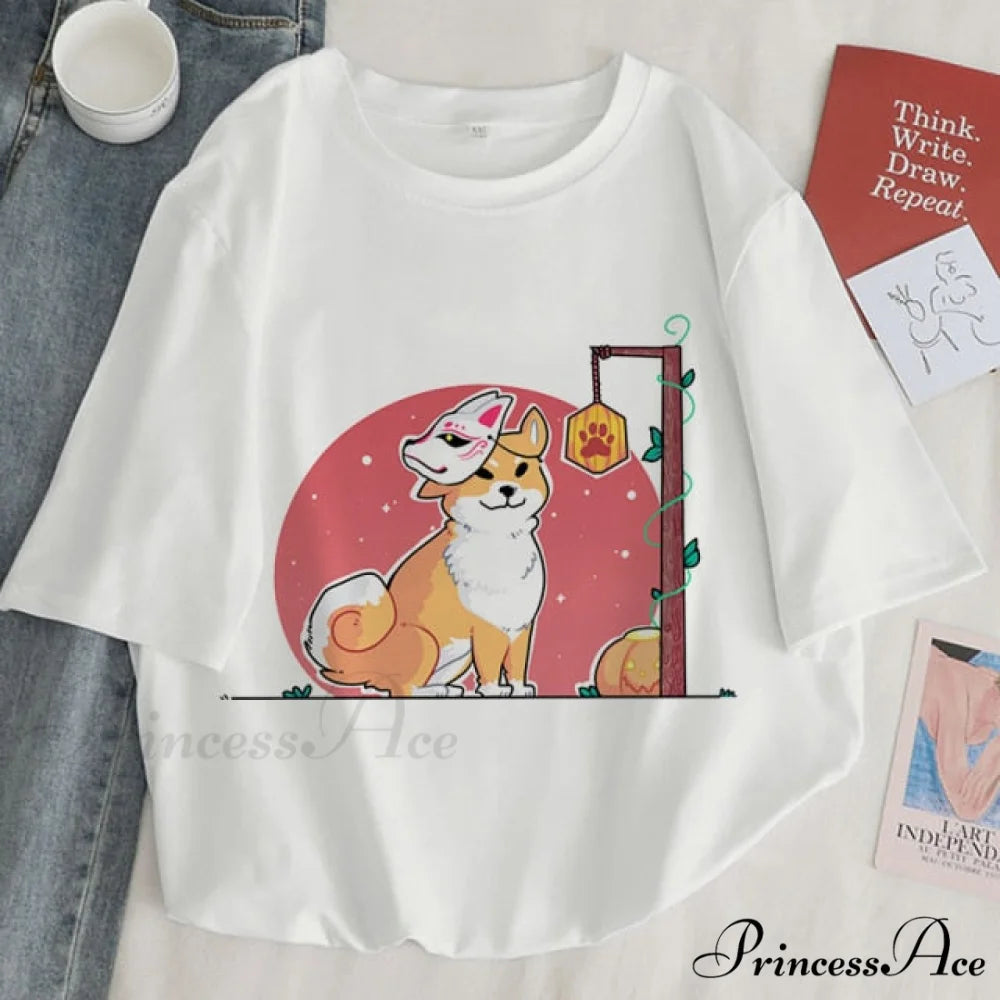 Fashion Korean Aesthetic White T Shirt