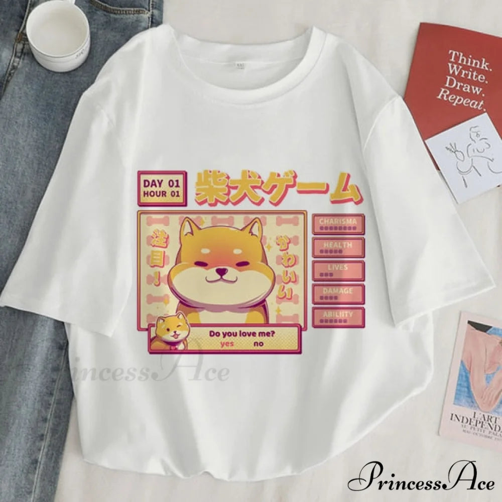 Fashion Korean Aesthetic White T Shirt white 5 / S