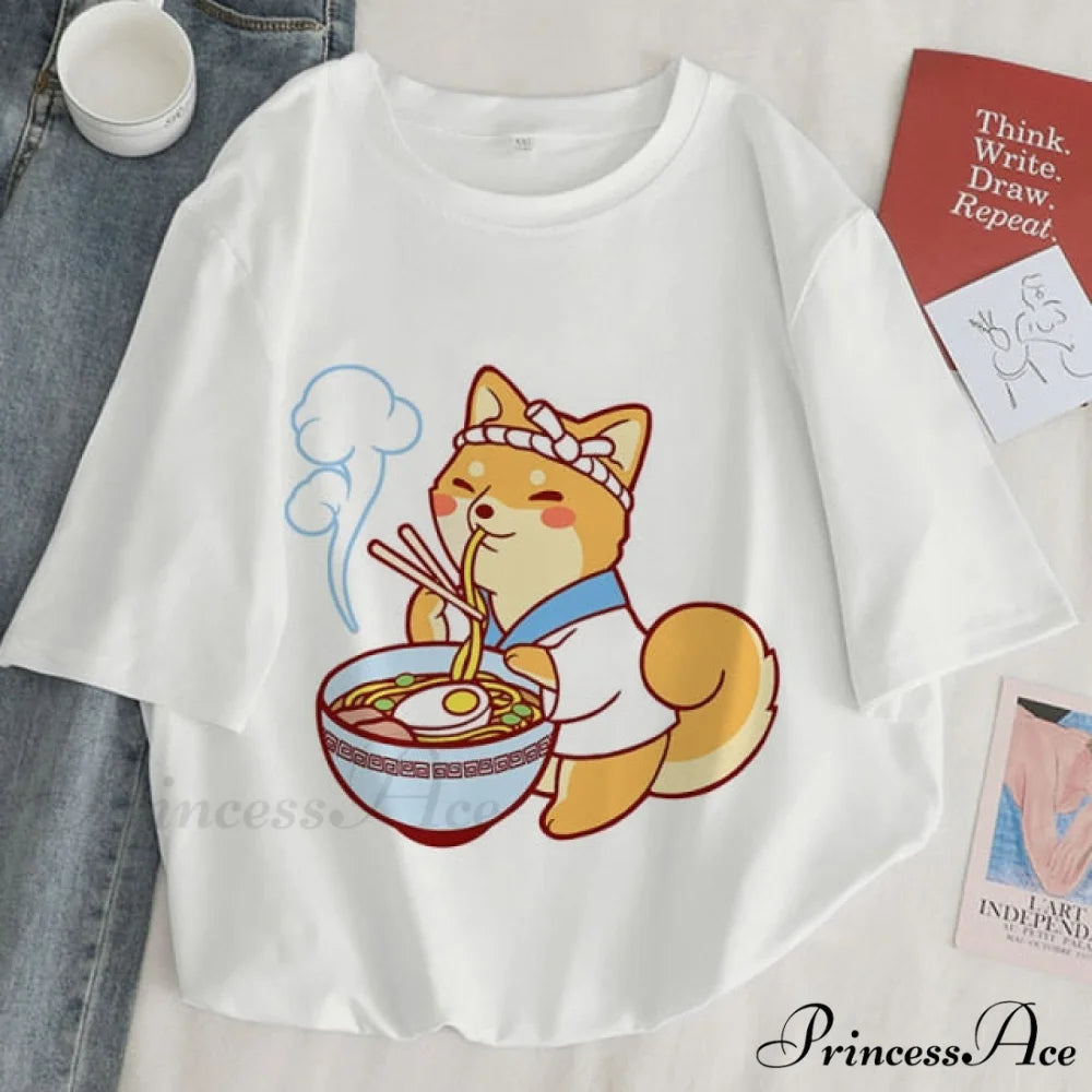 Fashion Korean Aesthetic White T Shirt white 6 / S