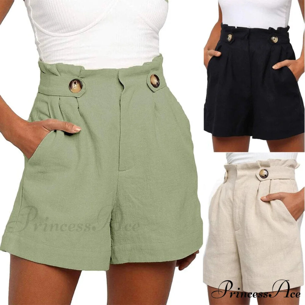 Fashion Loose Cotton Linen Shorts