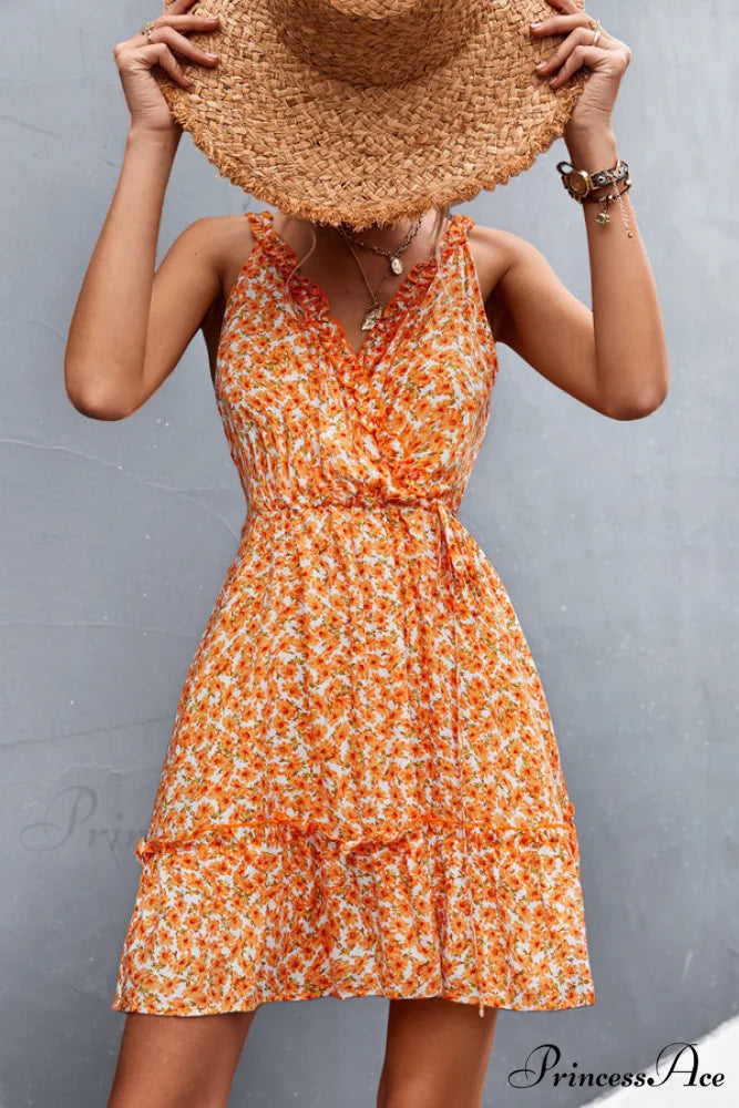 Fashion Off The Shoulder Modern Floral Print Mini Dress