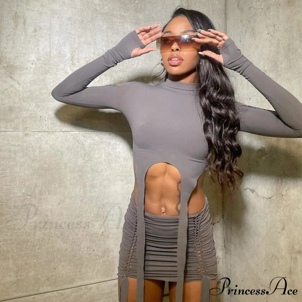 Fashion Skirt Autumn Women’s 2024 Brief Long-Sleeved and Blouse Suit