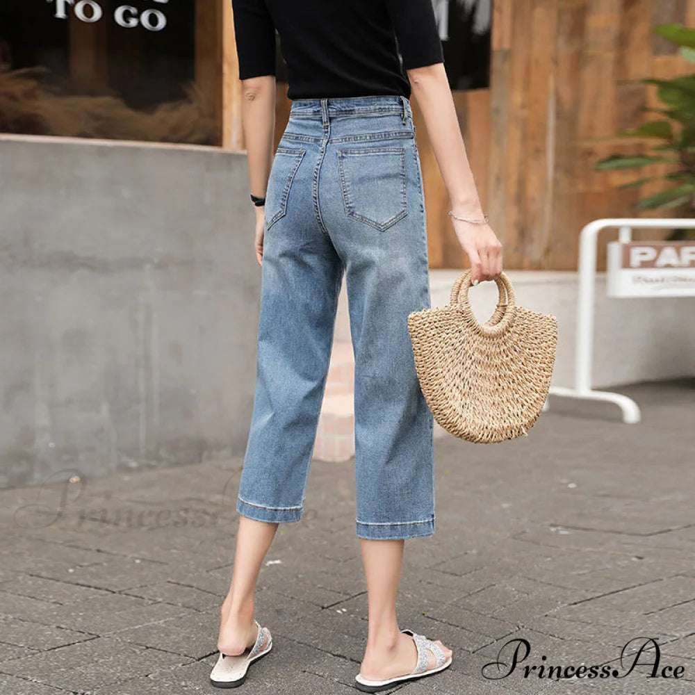 Fashion Straight Capri Jeans Pants