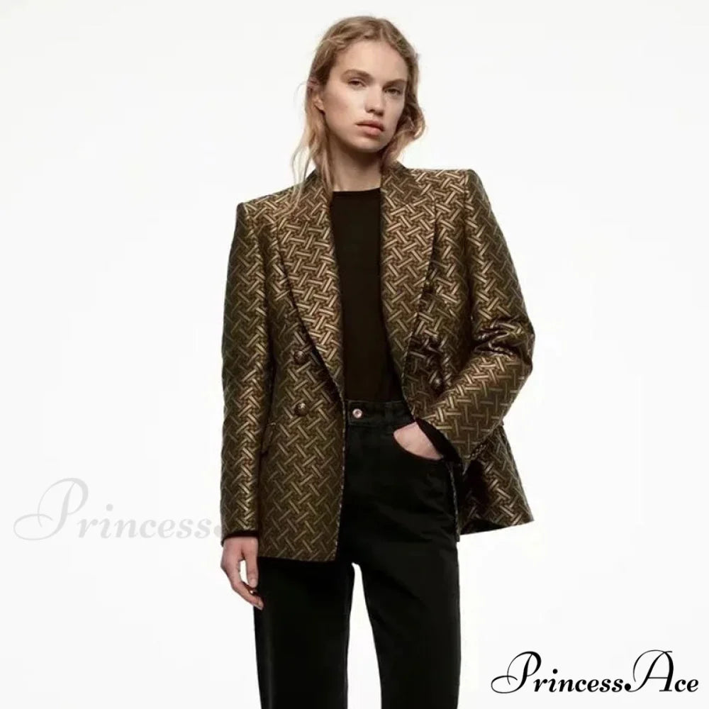 Fashion Stripe Blazer Coat