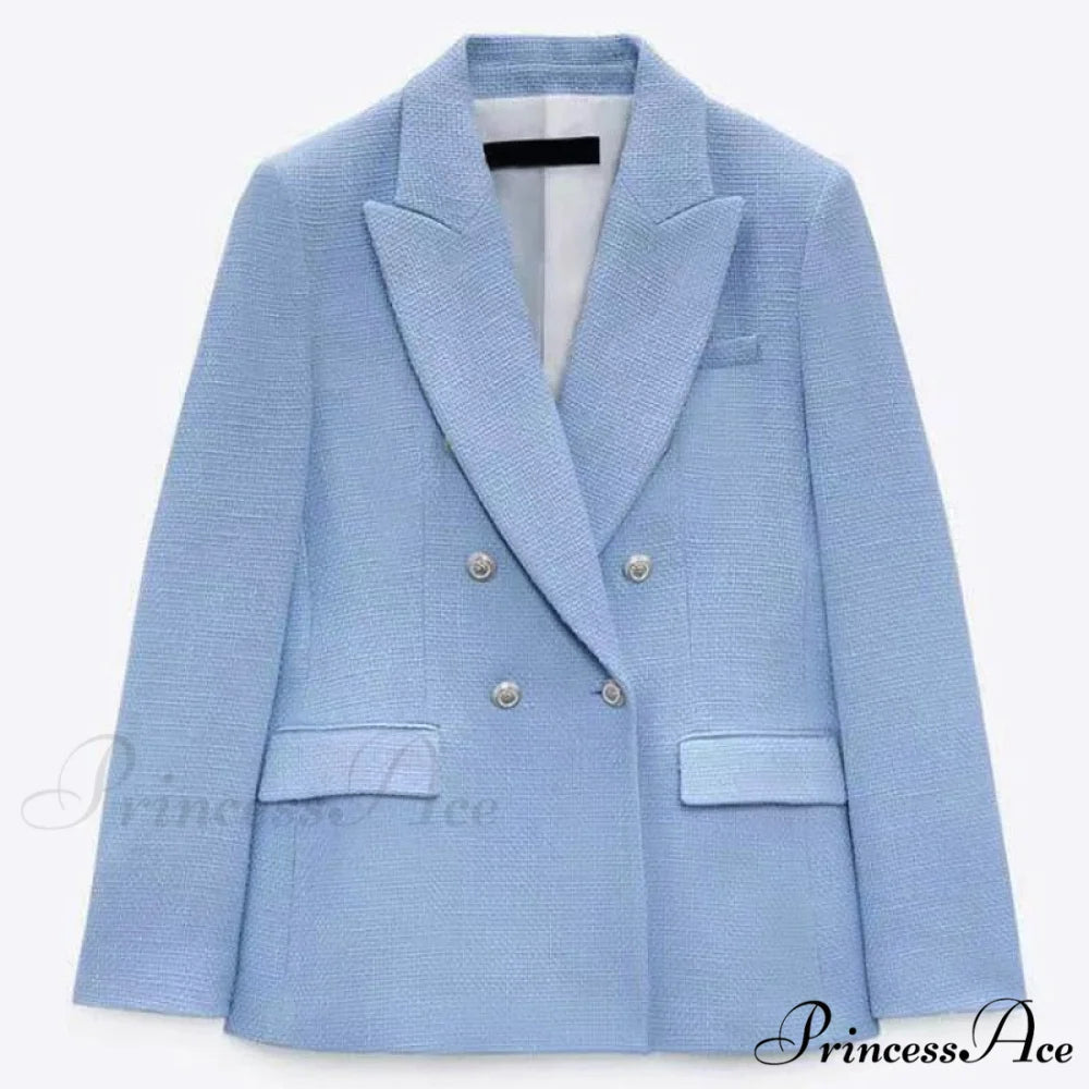 Fashion Temperament Double-Breasted Ladies Office Blazer