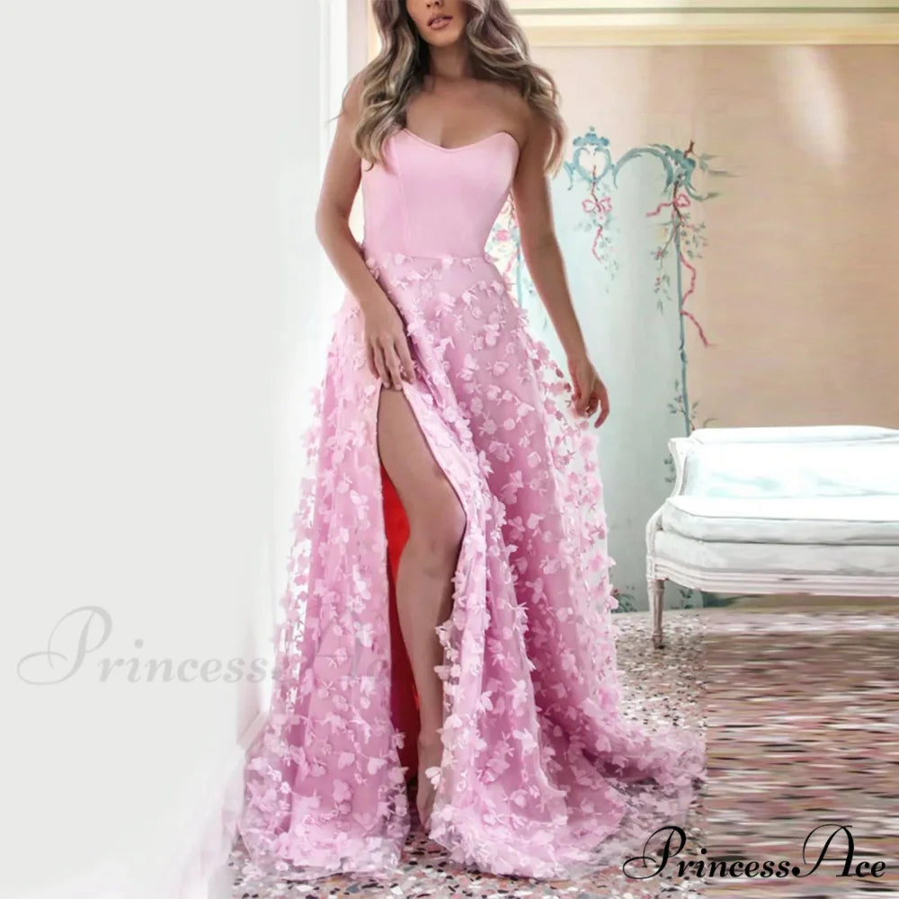 Fashionable Casual Spring Summer Denim Single-Breasted Lapel Maxi Dress Pink / S