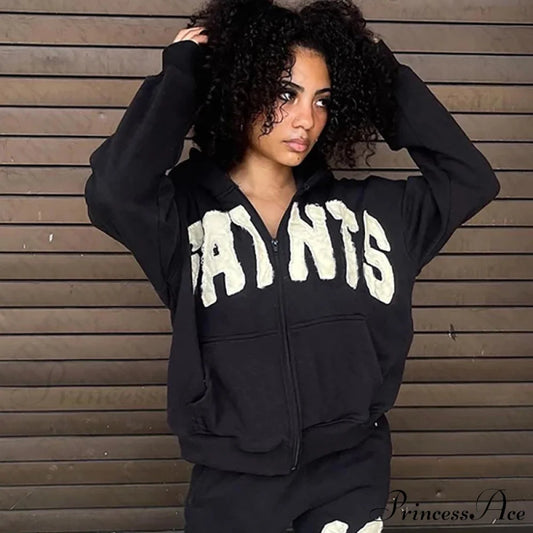 Fashionable Graphic Aesthetic Loose Cozy Hip Hop Hoodie Beige / S