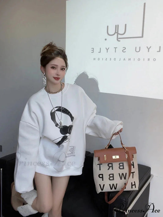 Fashionable Trendy Casual Comfortable Hoodie WHITE / M Sweatshirts & Hoodies-L