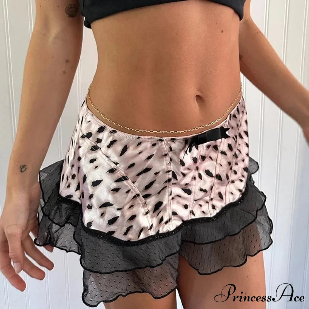 Fast Bow Frilled Hem Skirt skirts-250223