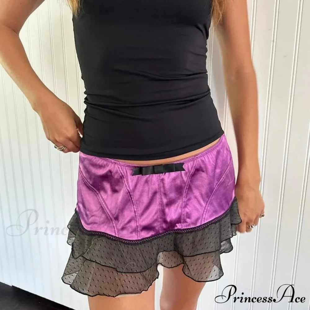 Fast Ruffled Hem Pencil Skirt purple / S skirts-250223
