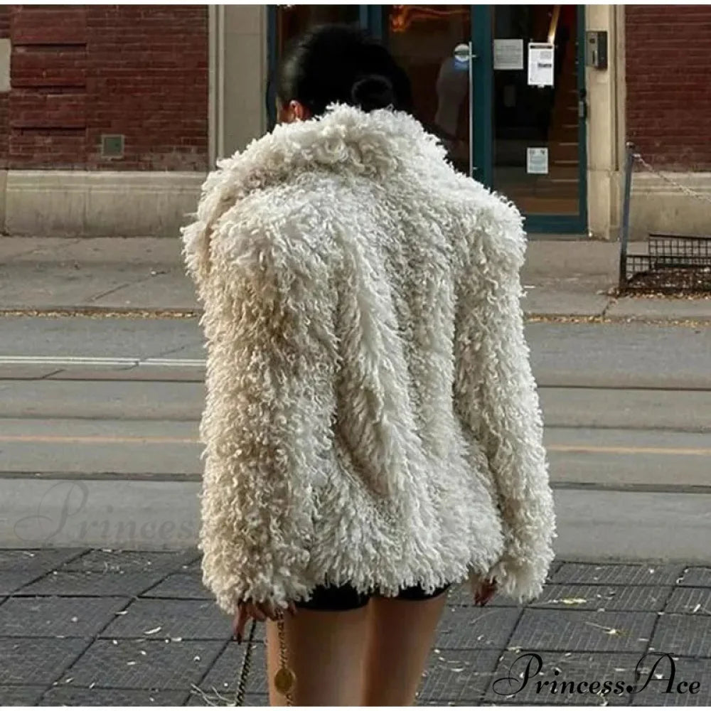 Faux Fur Stylish Fringe Coat