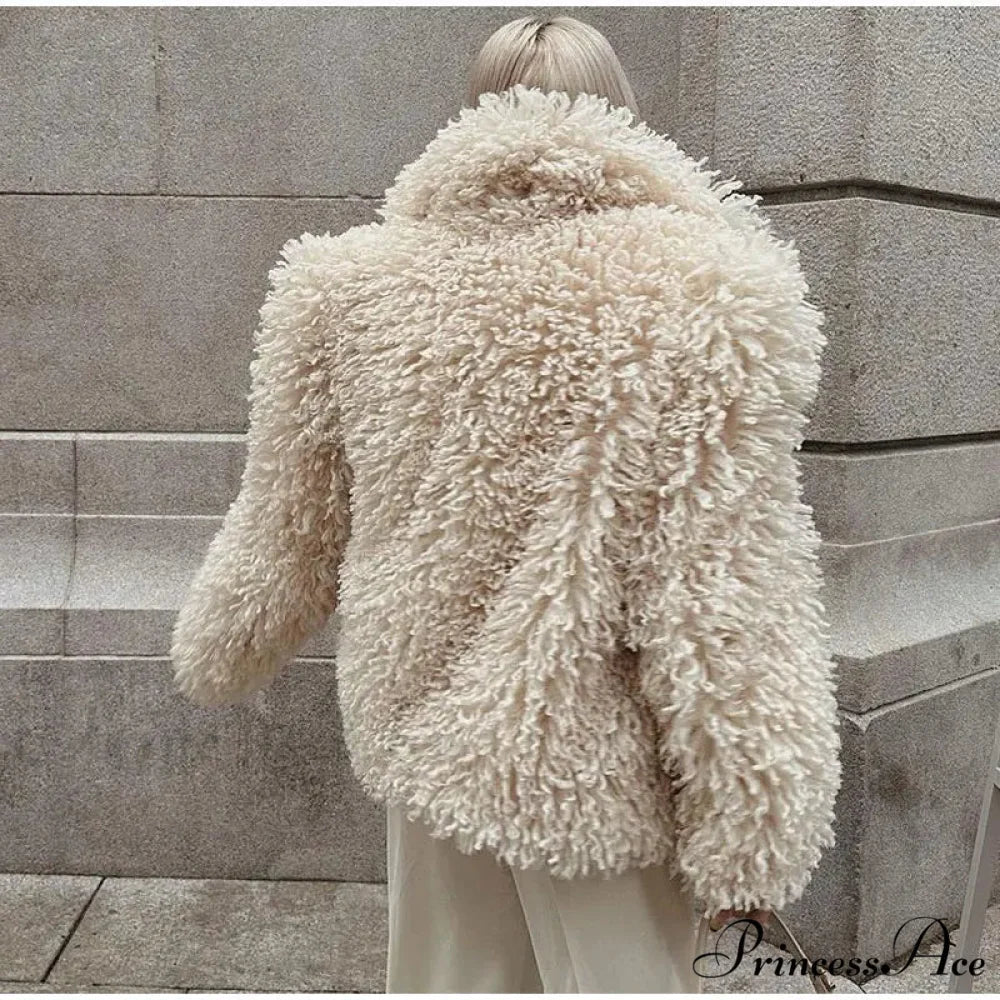 Faux Fur Stylish Fringe Coat