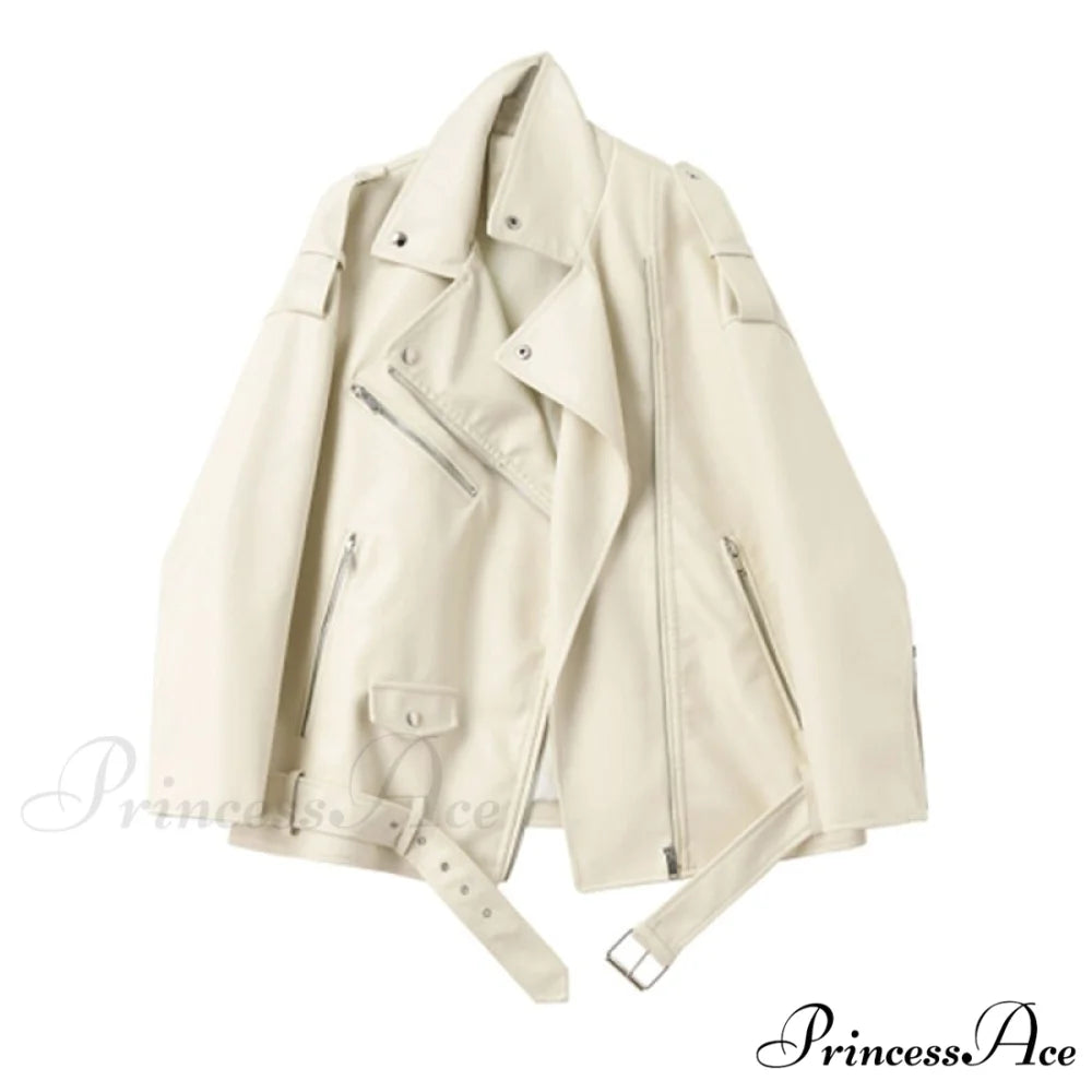 Faux Leather Cool Loose Coat 1 / S