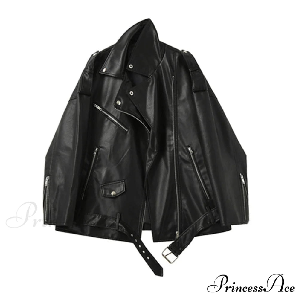 Faux Leather Cool Loose Coat 2 / S