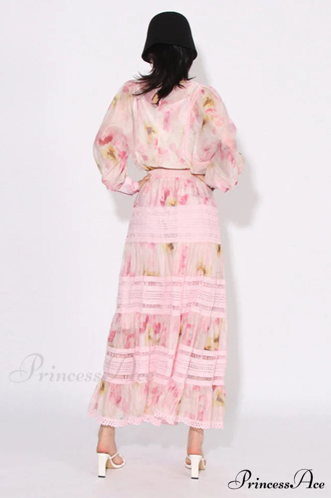 Faye Floral Top Charming + Skirt Set