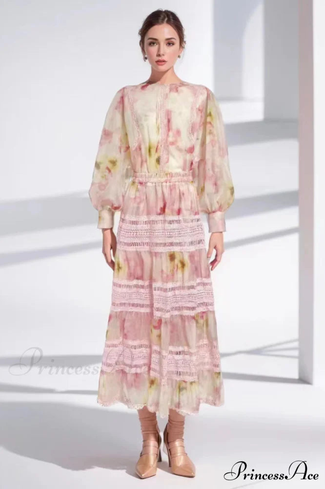 Faye Floral Top Charming + Skirt Set