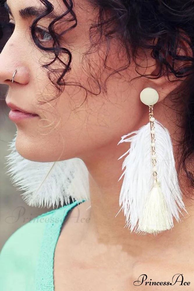 Feather Clear Graceful Square Crossbody Bag