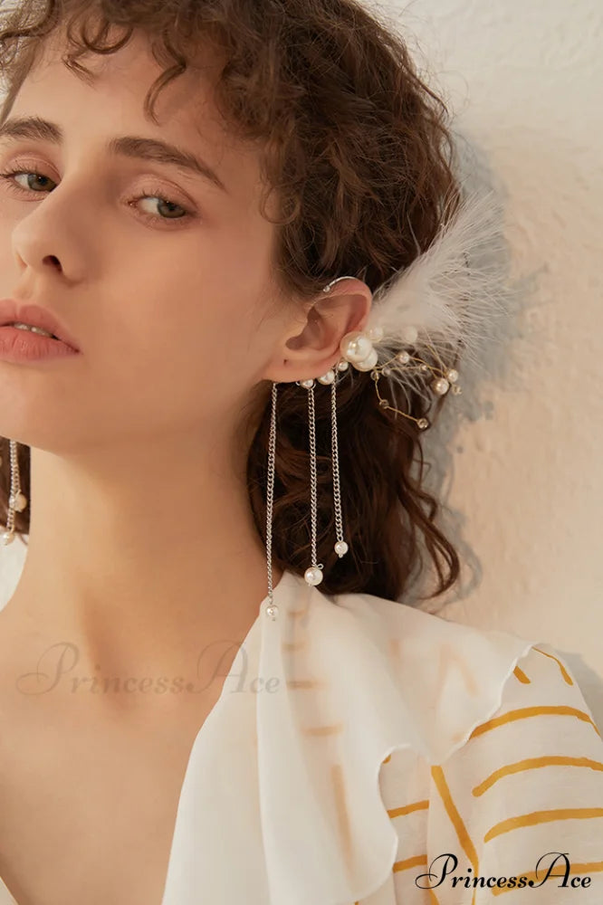 Feather Elegant Tassel Earrings Picture