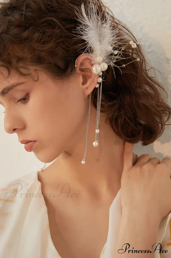 Feather Elegant Tassel Earrings Picture