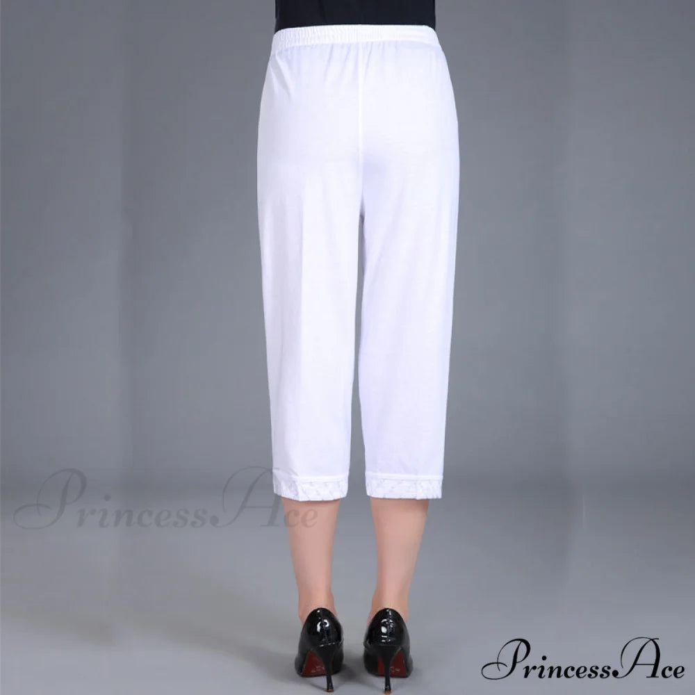Female Breeches High Waist Capris Pants