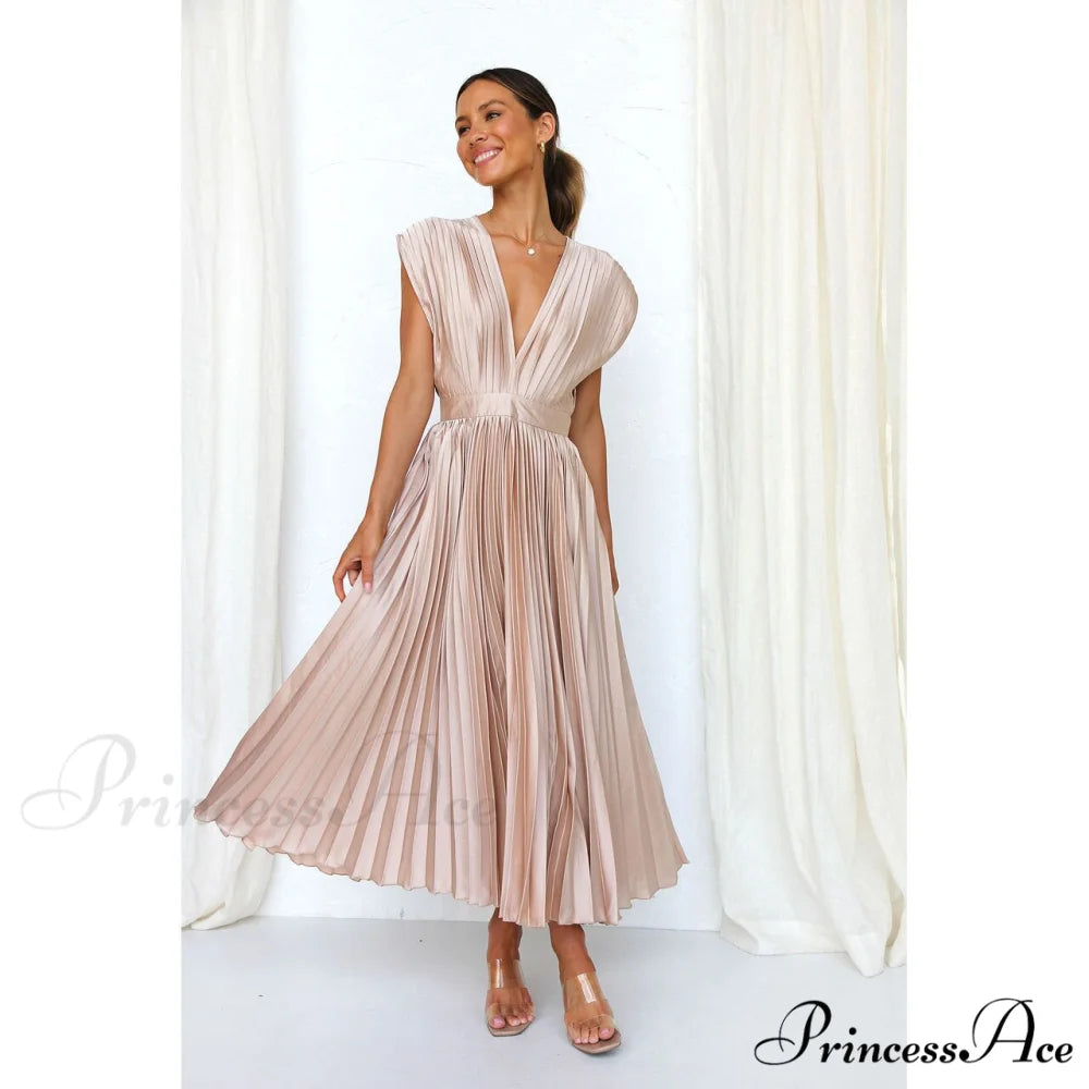 Female Loose Zipper Trendy Pleated Party Dress picture-1 / S