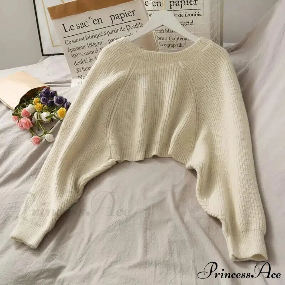 Female Solid Casual Chic Short Knitted Cardigans