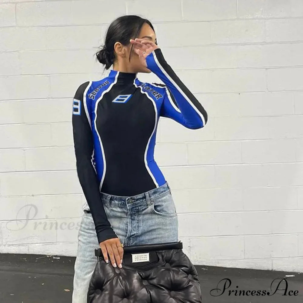 Females Urban Contrast-hue Pattern Slim Moto Jumpsuits Knitted Top knittop-250126