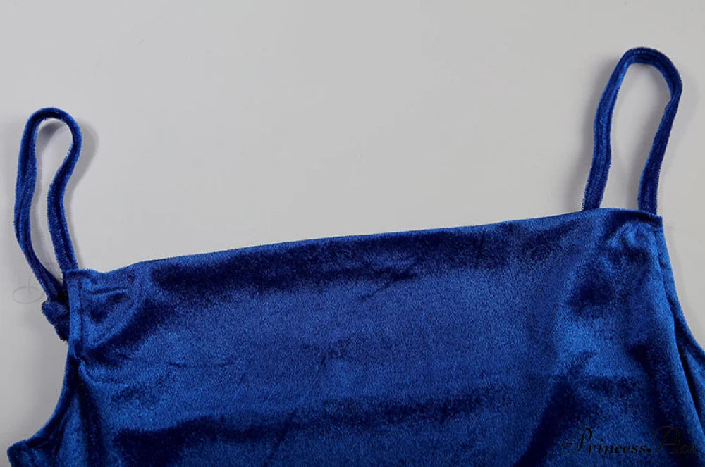 Festive Cheer Velvet Charming Slit Midi Dress